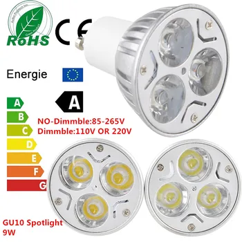 

30PCS New Dimmable LED GU10 9W EPISTAR LED 110V 220V Warm White/ Pure White/Cool White/ Spotlight Lamp Bulb LIGHTING