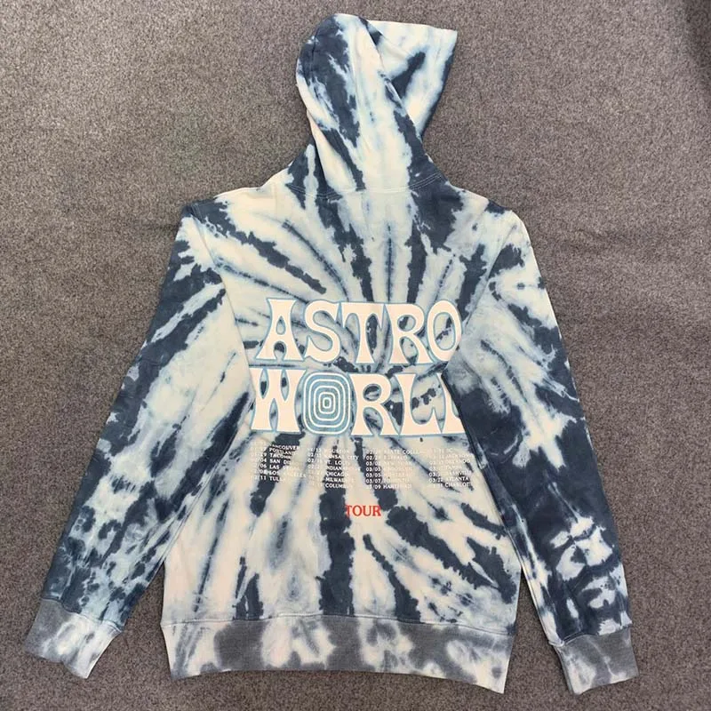 Трэвиса Скотта Astroworld Tie Die Мужская толстовка 3D принт пенопластовые буквы странные вещи Толстовка уличная Harajuku Xxxtentacion