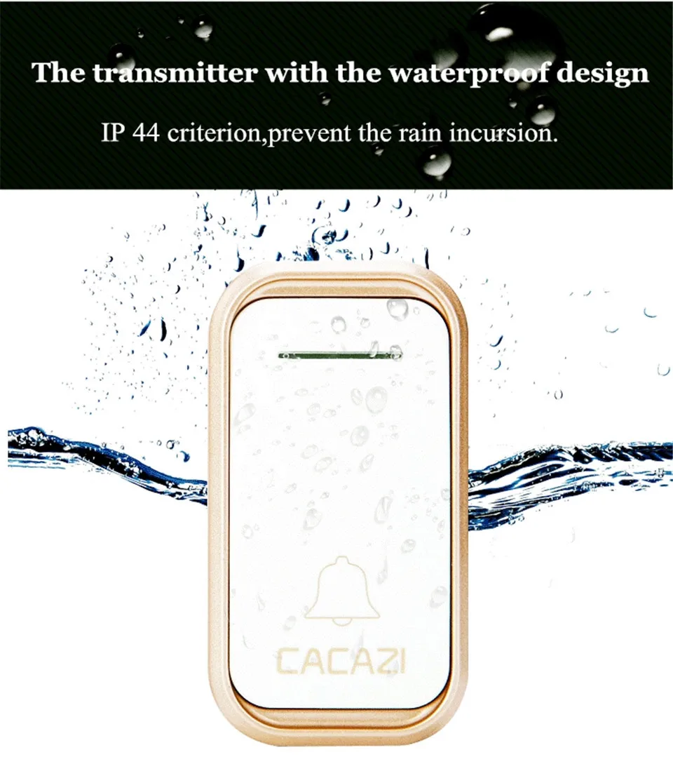 Shop Generic Cacazi art Wireless Doorbell Waterproof 300m Remote Us Eu