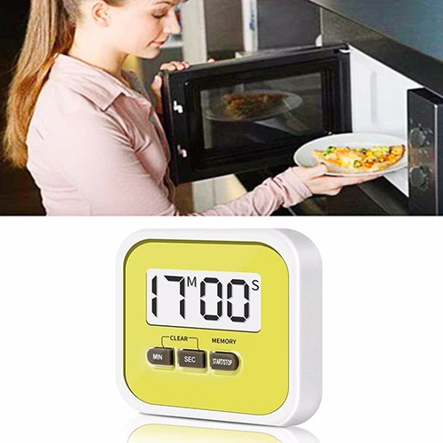 Finether мини lcd цифровой дисплей кухонный таймер квадратный кухонный обратный отсчет сигнализация с магнитом часы сон секундомер часы таймер