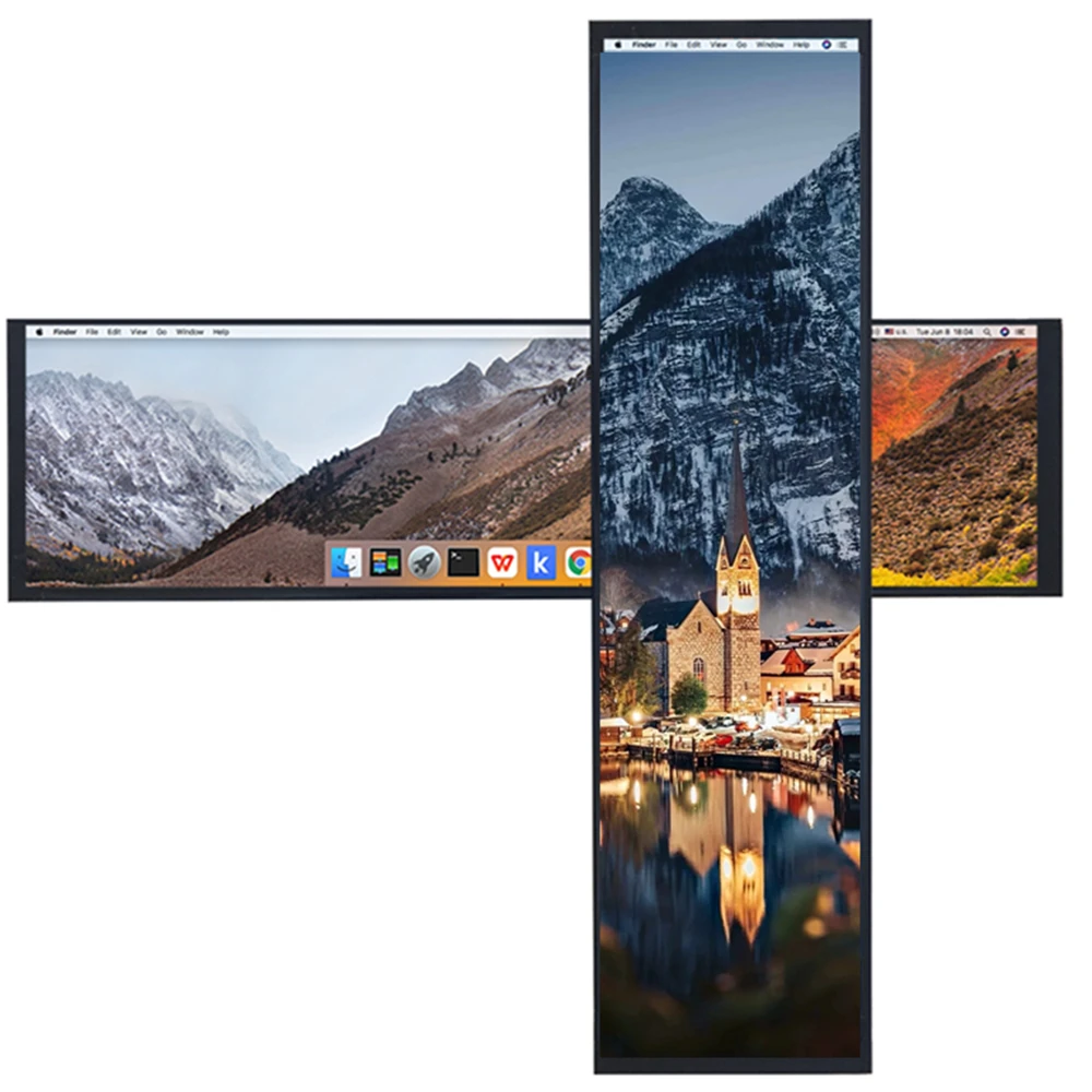 Mini Hdmi hd Segunda Tela Lcd Aida64 Monitor Ips Strip Display Usb 480×1920 Ips Raspberry Pi4 pc com Windows Mac Laptop 8.8