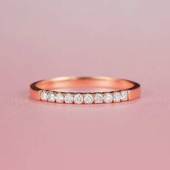 

Women Diamond Engagement Ring 0.2ct Natural Diamond Jewelry 18K Rose Gold Handmade Custom Jewellery