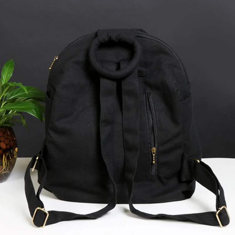 Women's Embroidery Backpack Peacock Embroidered cloth Shoulder Bag Girls Travel Beach School Rucksack
