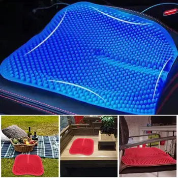 

3D Silicone Car Seat Cover Breathable Non Slip Elastic Massage Cushion Chair Pad 2020