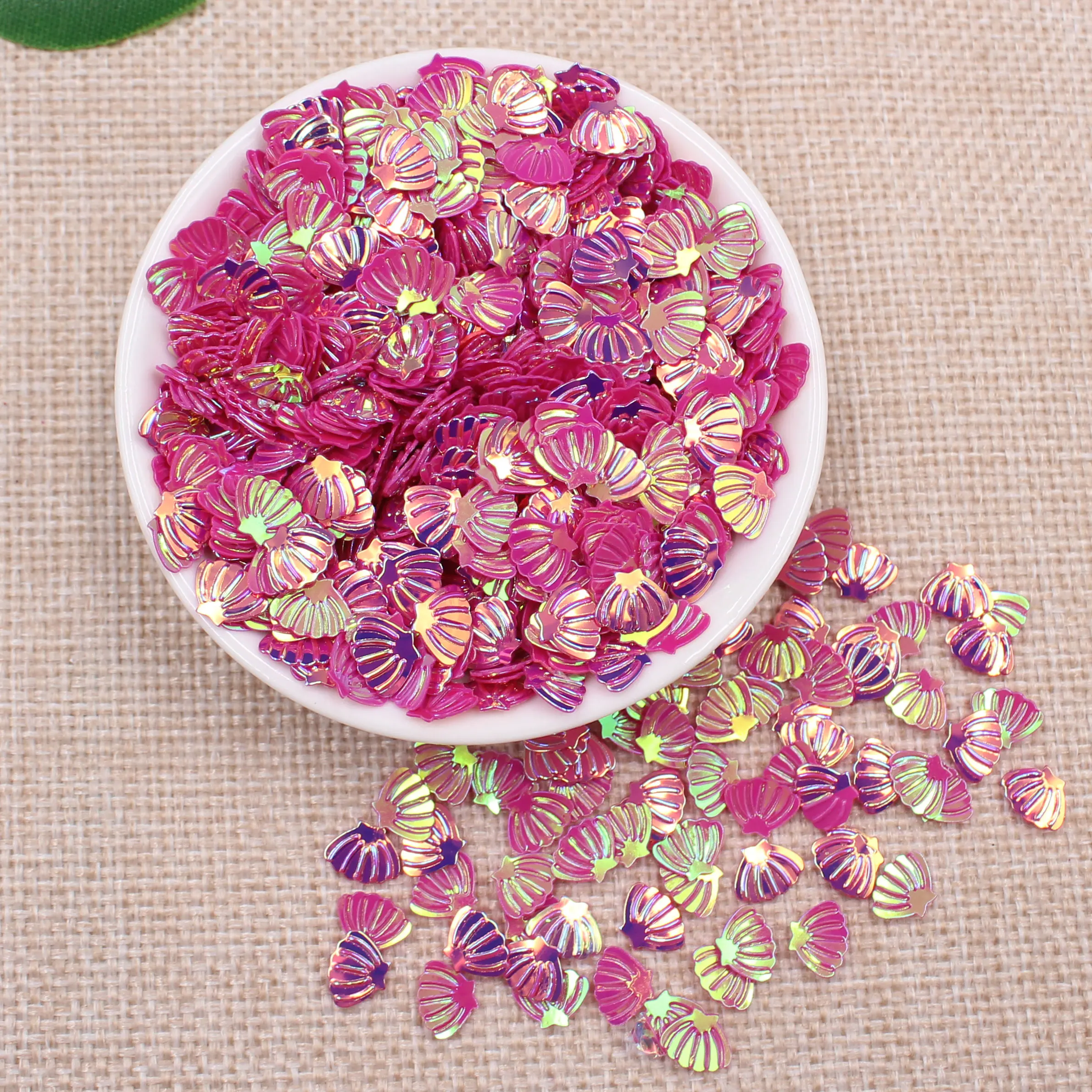 50g/Lot 7mm Shell Glitter Sequins Sewing Garment Accessories Diy Crafts Conch Glitter Paillettes Festival Decoration confetti