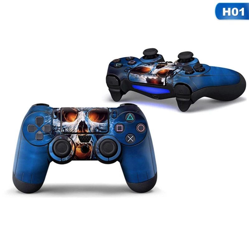 Синий череп Защитная крышка наклейка для PS4 контроллер кожи для 4 наклейки аксессуары