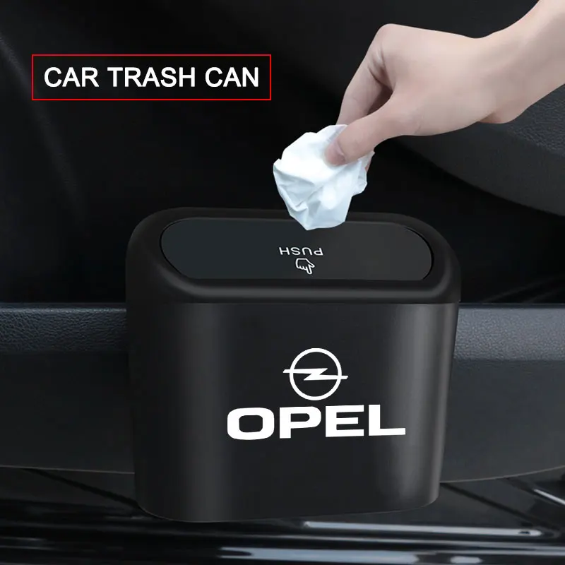 1pcs Car Trash Bin Hanging Vehicle Garbage Case Interior Accessories For TRD Toyota Corolla Yaris Aygo GT86 Prius RAV CHR Camry