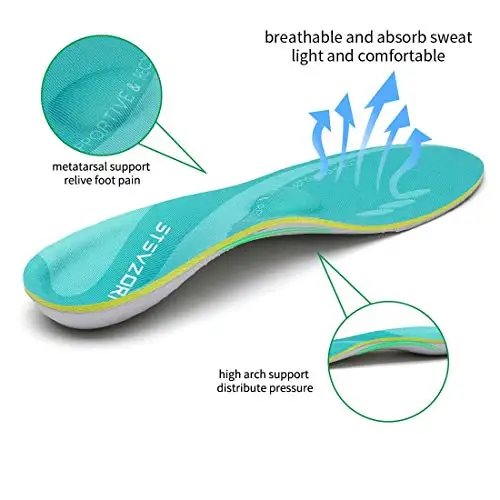 Orthopädische Einlegesohlen für Plantarfasziitis, Plattfüße, Fußgewölbeunterstützung, Linderung von Fersenschmerzen, orthopädische Sport-Einlegesohle für Herren und Damen, Sneaker_voghion.com