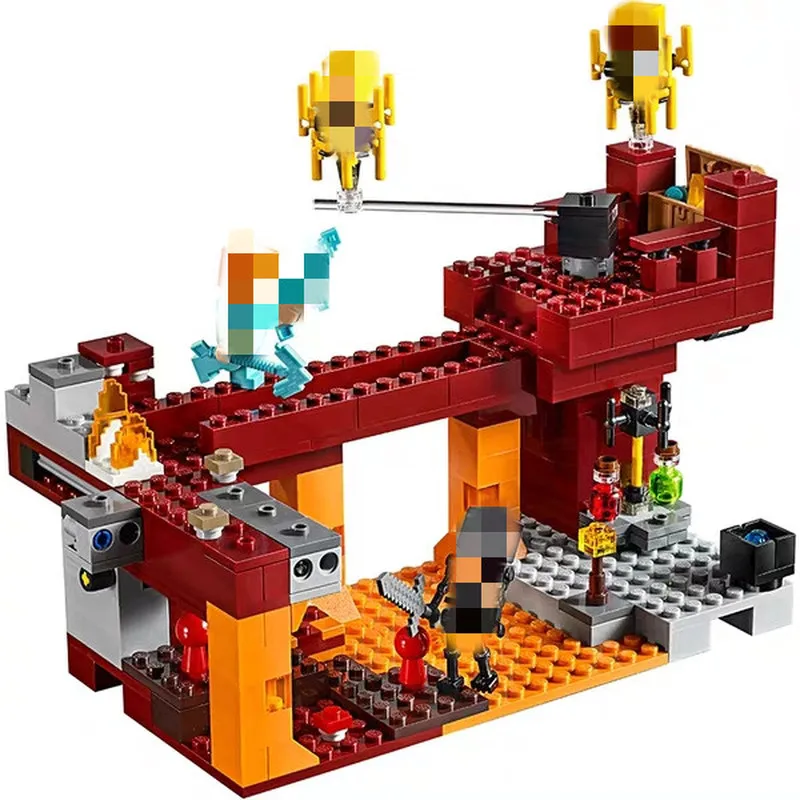 

2019 New My World Building Block Compatible with Legoing MinecING 21154 My World War Flame Man Christmas Toys for Boys Gift