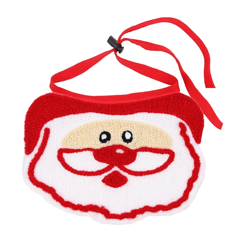 Милая бандана для питомца маленькая собака кошка вязание шеи орнамент нагрудники домашние моющиеся шарфы щенок котята Рождественский подарок - Цвет: A