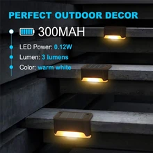 8/16 шт. солнечные огни на палубе, солнечные огни для улицы, водонепроницаемый Светодиодный светильник на солнечной батарее для ограждения для патио, лестницы, садовые дорожки, ступенчатые заборы