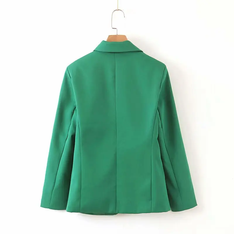 Autumn Europe And America Fashion WOMEN'S Dress Trend of the Wind Single Breasted Green Suit Jacket 7-3-2208