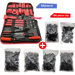 Automotive Interior Trim Removal Tool Kit - Professional Car Panel & Clip Puller Set (38pcs with 190clip)