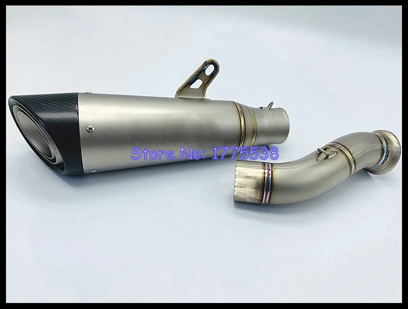 For KTM 790 890 Duke 2018-2023 Motorcycle Exhaust System with Titanium Alloy Muffler Silencer Link Pipe Carbon Cover Shield - Image 3