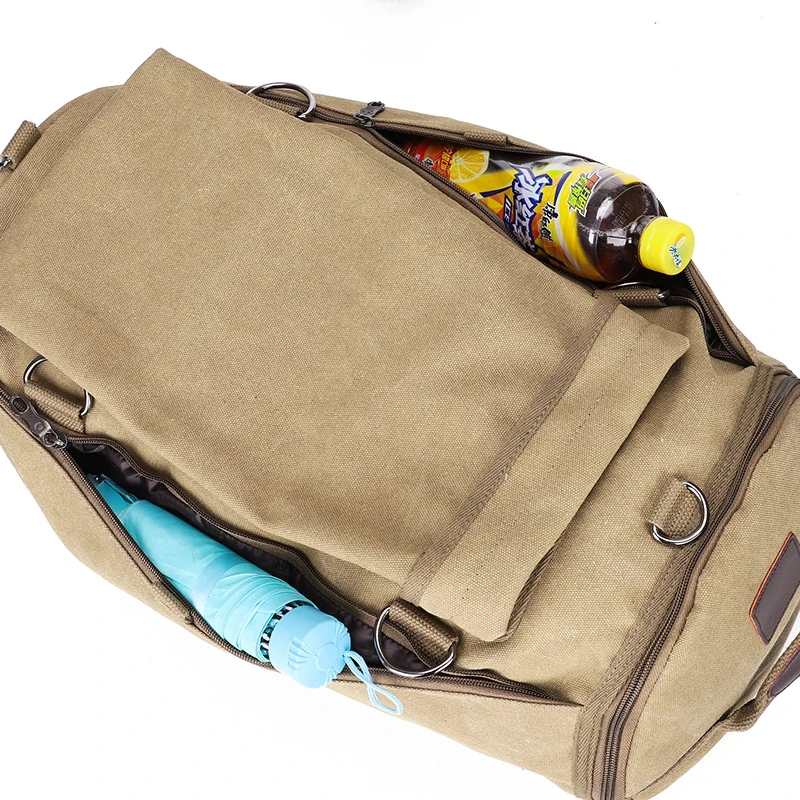 Large Capacity Rucksack Man Travel Duffle Outdoor Backpack Male Luggage Canvas Bucket Shoulder Bags Men Camping Backpack
