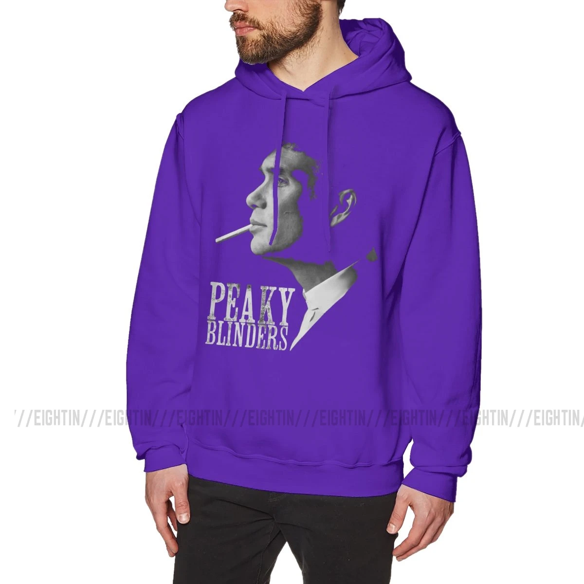 Peaky blinds Hoodie Мужские забавные пуловеры очищенный хлопок осенние толстовки с капюшоном - Цвет: Фиолетовый