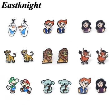 

V141 Wholesale 20 pairs/lot Sloth and Riverdale Ear Stud Earring for women Studs Fashion Jewelry Prevent allergy Kids