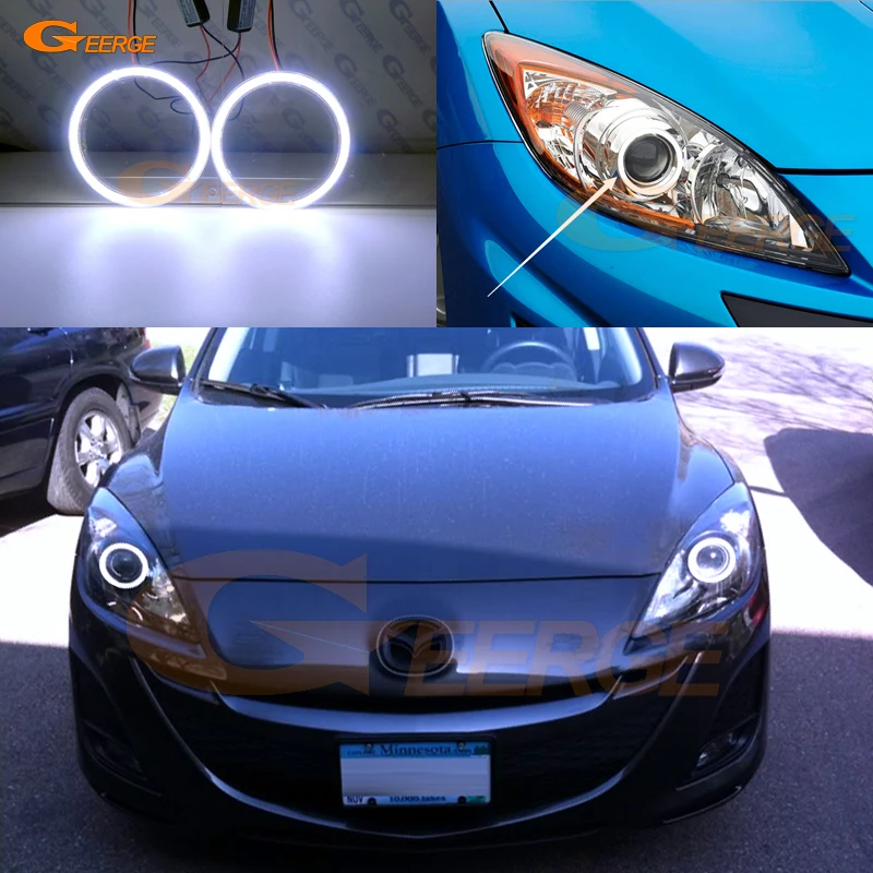 Для Mazda 3 mazda3 BL 2009 2010 2011 2012 2013 отличные ультра яркие кольца с искусственным