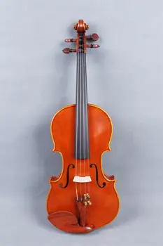 

Master Violin 4/4 Tiger Flame Maple Handmade Stradivari Violin Case Bow #403