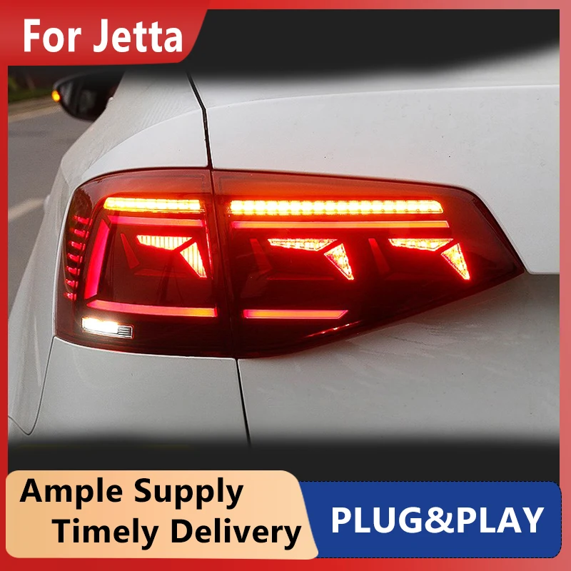 

Автомобильный Стайлинг для задних фонарей Jetta 2015-2019 Jetta Mk6 светодиодный задний фонарь B8 дизайн DRL динамический сигнал Задний сигнал автомобильные аксессуары