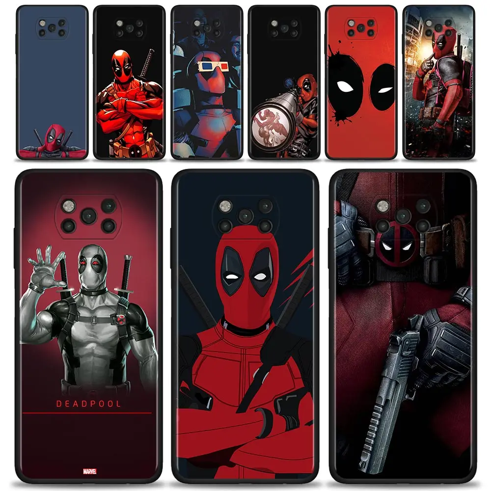 Чехол для телефона Xiaomi Poco X3 NFC F3 GT M3 pro F1 Mi 10T 9T Note 10 10Lite 11T Pro Civi Fundas Deadpool 2 Marvel |