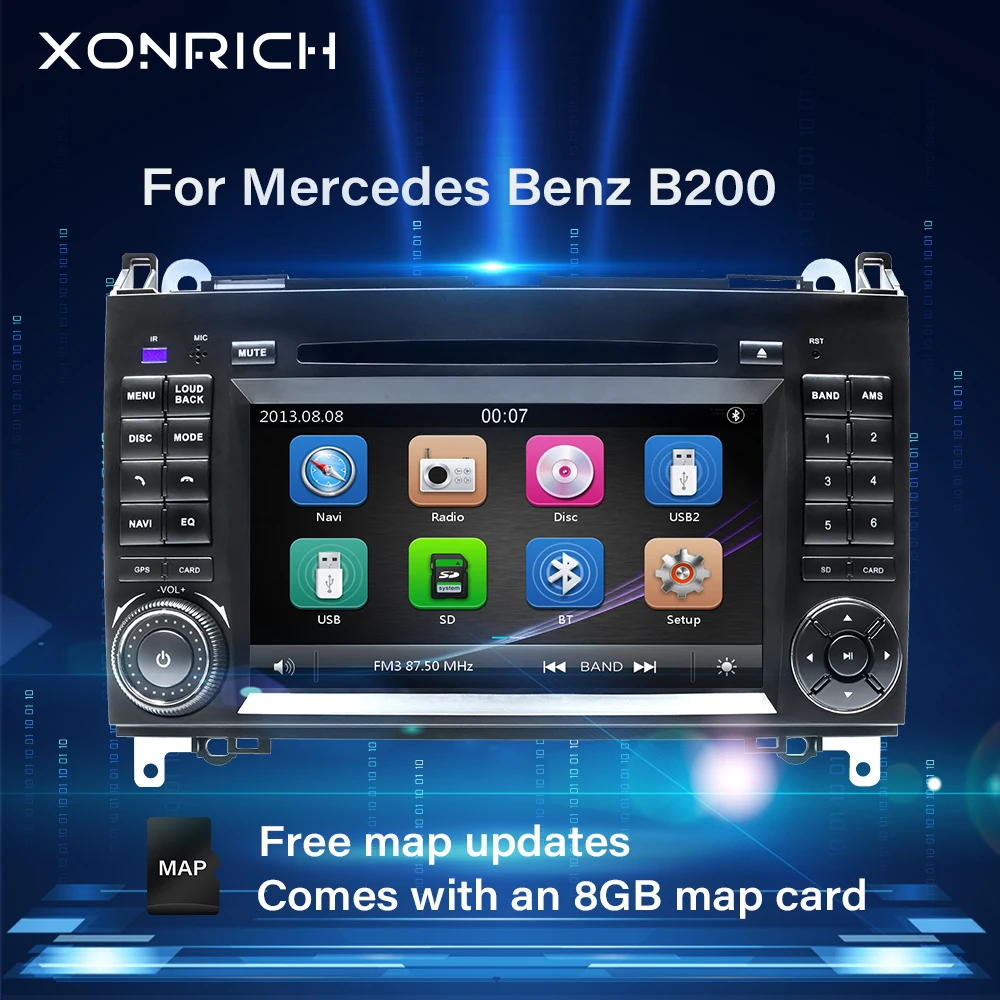 Авторадио 2 Din Автомобильный мультимедийный DVD плеер для Mercedes Sprinter Benz B200 Viano Vito W639
