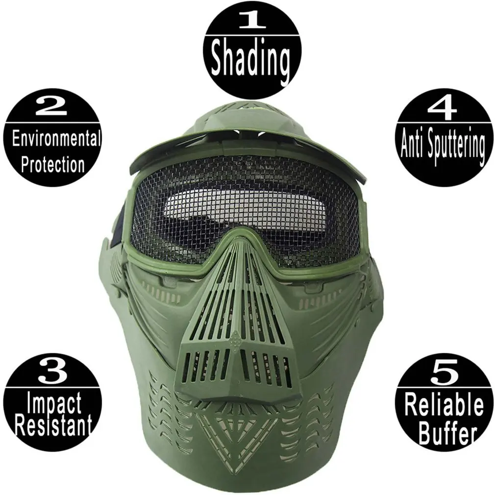 Airsoft маска для лица Уход за кожей лица маска с сеткой легкий Охотничий Тактический Открытый защитный CS Хэллоуин вечерние велосипедная маска для лица