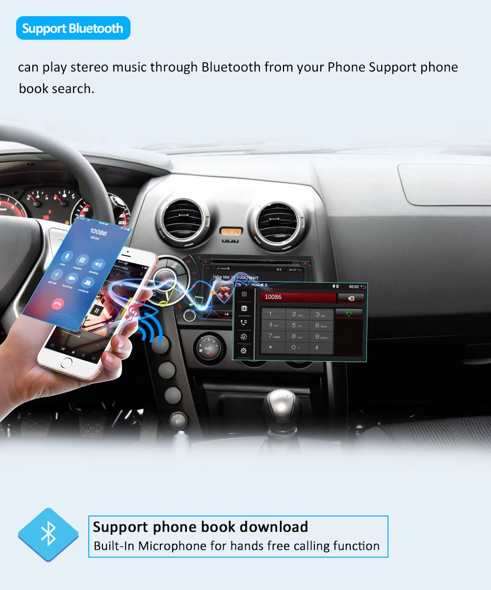 Best 2 din HD 1024X600 Octa Core Android 9.0 Car DVD Player For SsangYong Kyron/Actyon/Tradie/Koran 2005-2013 GPS Radio Stereo 32G 10