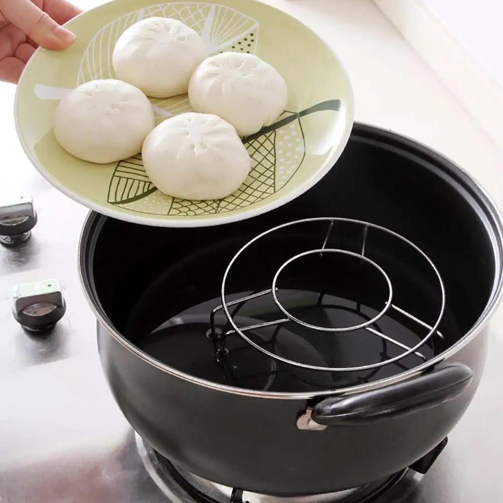 OTHERHOUSE Stainless Steel Steamer Kitchen Cookware Rack Insert Cooking Steaming Tray Stand Pot Holder Supplies | Дом и сад