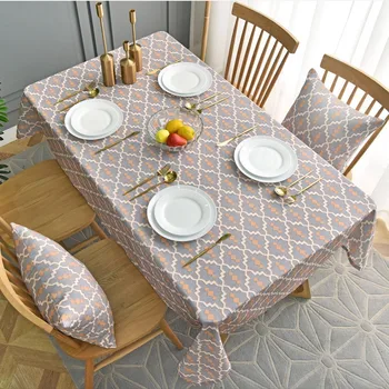 

Coffee Tablecloth Fabric Geometric Waterproof Cover European Style Dining Table Living Room Rectangle Tablecloth JS120C