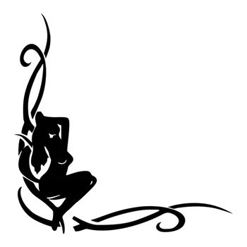 

CK2992A# Girl (in the corner of the glass) reflective funny car sticker vinyl decal waterproof car auto stickers on car truck