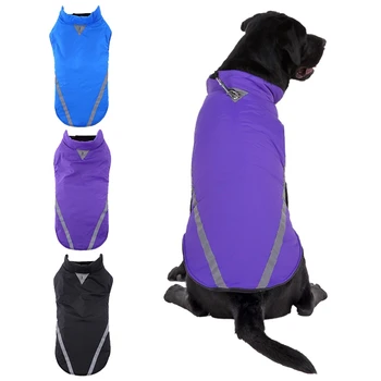 

Pet Waterproof Warm Clothes Dog Reflective Outdoor Jacket For Autumn Winter Medium And Large Dogs Thicken Sleeveless Coat