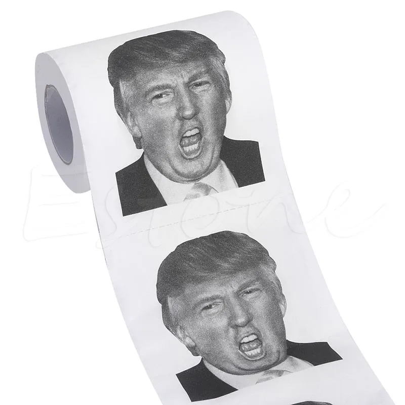 1 рулон Дональд Трамп Humour туалетная бумага с рисунком для дома ванная комната тонкая оберточная бумага туалетной бумаги рулон 2 слоя 240