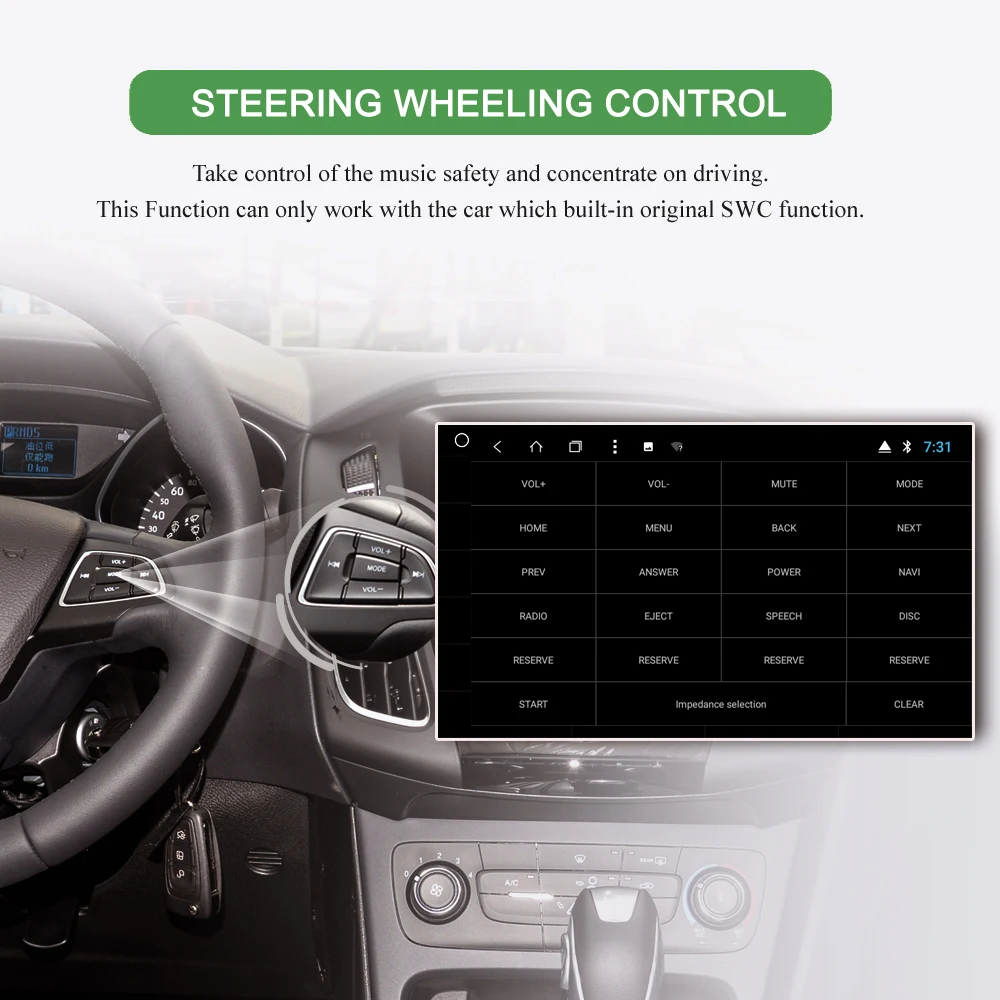 Sale Bonroad 9" Android 9.0 Car Multimedia Player stereo receiver for K2 Rio 2010-2015 GPS Navigation Car Video Player Ram 2G Rom16G 5