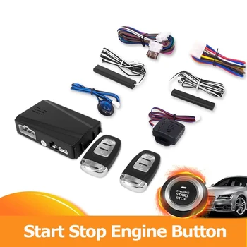 

12V Car SUV one start stop engine button PKE Keyless entry Alarm System with trunk open Remote autostart