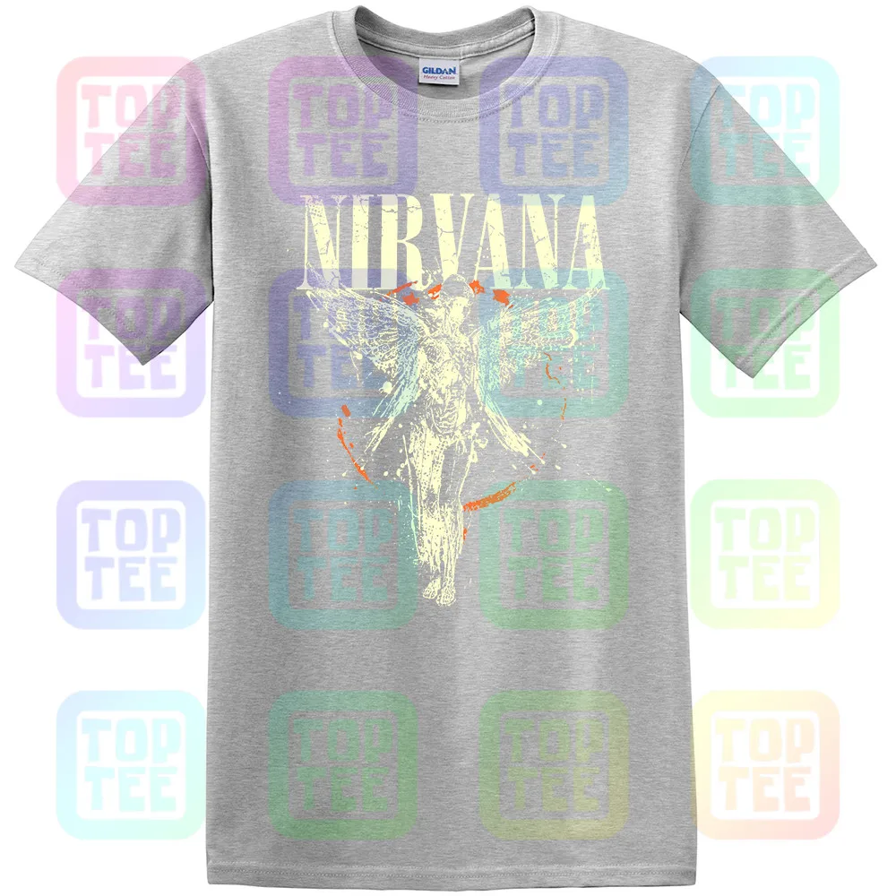 NIRVANA IN UTERO Альбом Футболка Мужская рок-музыка футболка мужская черная живая нация NWT