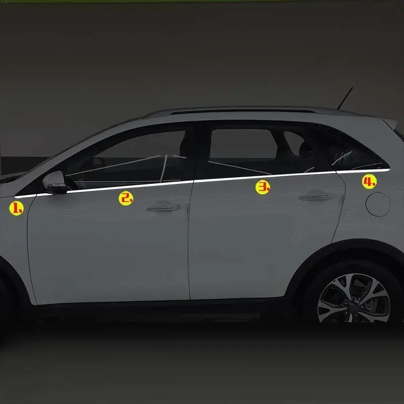 Авто окна автомобиля изменение хрома декоративные стайлинга автомобилей модификации аксессуары обложки украшения 16 17 для Kia KX3 - Цвет: MODEL A