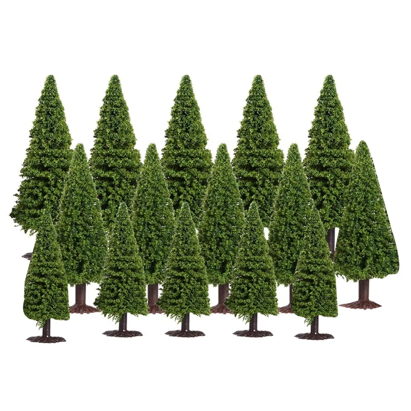 15Pcs Landscape Tree Model Pine Cedar Trees Green Scenery Mini for DIY Crafts Building | Игрушки и хобби