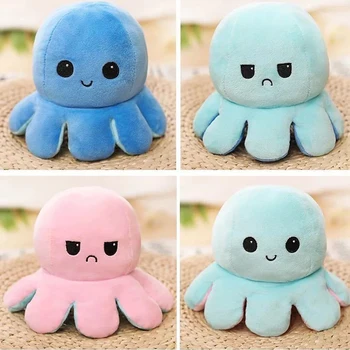 

Double-Sided Flip Octopu Doll Simulation Food Creative Multicolor Children Cute Gift Chewing Funny Multicolor