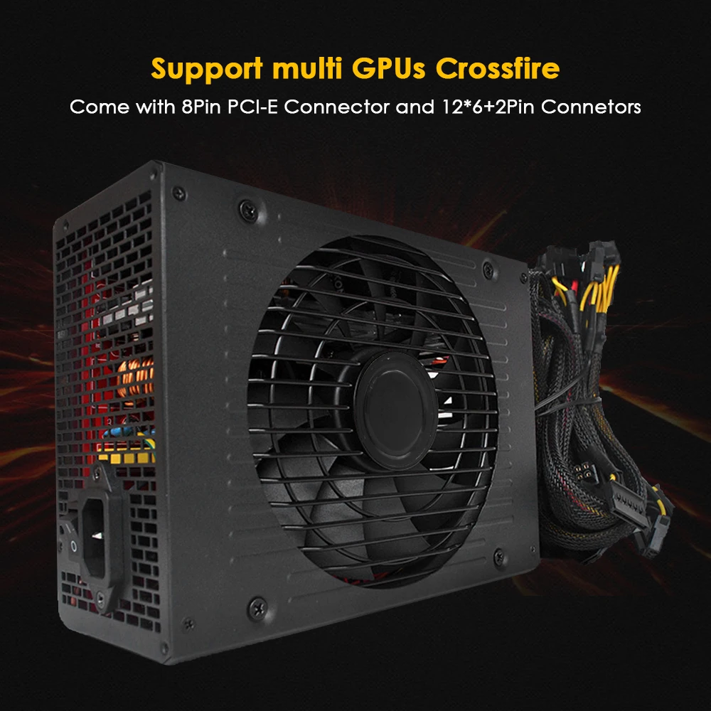 

Hot 1800W Switching Power Supply for bitcoin miner asic bitcoin Mining 90% High Efficiency for Ethereum S9 S7 L3 Rig Mining 180-
