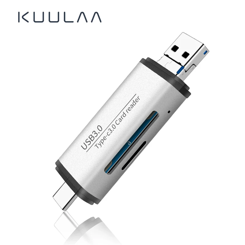 

KUULAA Type C OTG Card Reader With USB Female Interface For PC USB 3.0 Read TF Memory Card Reader Adapter Computer Accessories