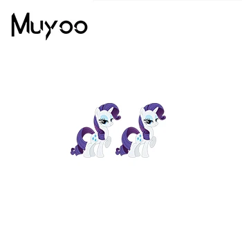 Модные Акриловые серьги My Little Baoli Rainbow Unicorn эпоксидные серьги из полимеров милый единорог, Пегас усадки серьги - Окраска металла: 3