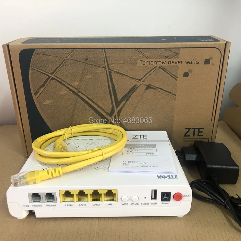zte EPON ONU F460 V5.0 V6.0, 1GE+ 3FE+ 1TEL+ USB+ wifi, английская прошивка волоконно-оптическая ont
