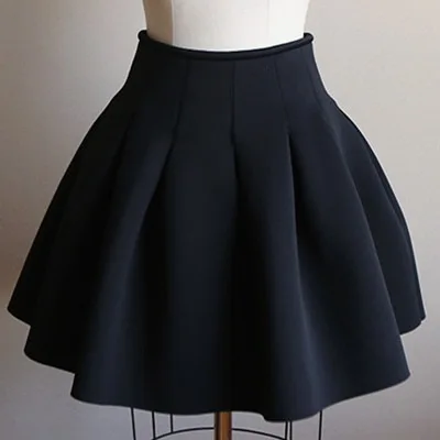

2019 Autumn And Winter New Style Korean-style Women's High Waist Skirt Short Skirt Pleated Skirt Black And White with Pattern Sp