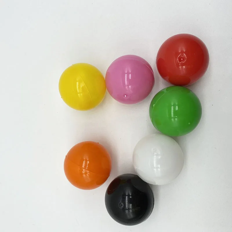 

50pcs 32mm Solid Colored Plastic Balls Empty Plastic Capsule for toys Vending PP Vending Machine Capsules Surprise Toy capsule