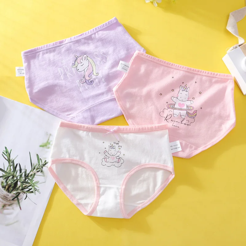 random color 3pcs Детское нижнее белье для девочек; Детские шорты с героями мультфильмов; трусы для детей; нижнее белье для девочек-подростков; трусы для девочек; детские трусы - Цвет: random color 3pcs