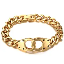 Новое поступление, наручный браслет из нержавеющей стали, модные ювелирные изделия для мужчин, повседневный спортивный браслет и браслет, золотой выбор, 22 см