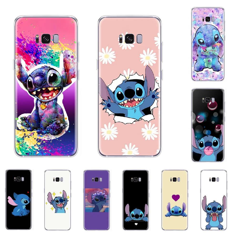 Лило Ститч мультфильм милый забавный ТПУ мягкий чехол для телефона Samsung S5 S6 S7 S8 S9