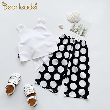 

Bear Leader Girls Clothing Sets New Summer Fashion Tops and Polka Dot Pants 2Pcs Casual Suits Girl Kid Clothes Children Clothing