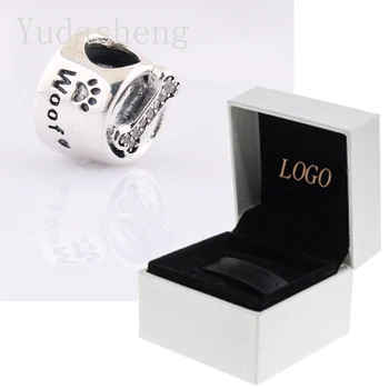 

Dog Woof Bones Charm （with charm box）High Quality 1: 1 Factory Wholesale Diy Bracelet Women's Jewelry Beads